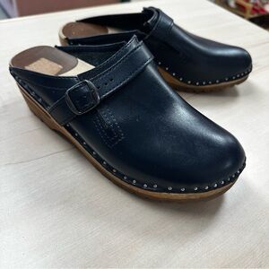 Troentorps Swedish blue Leather Clogs